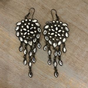 Gorgeous mirrored stone earrings